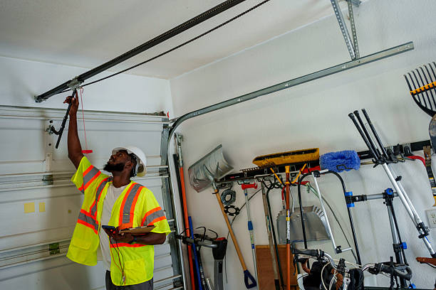 Professional Garage Door Panel Replacement technician working in Potomac, MD